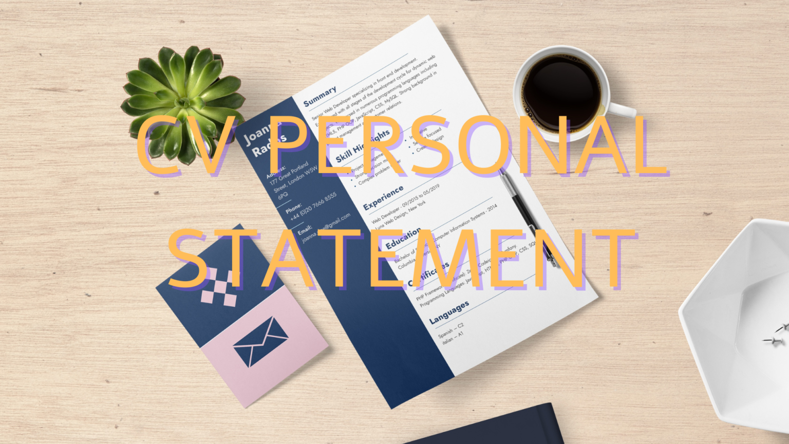 cv personal statement it